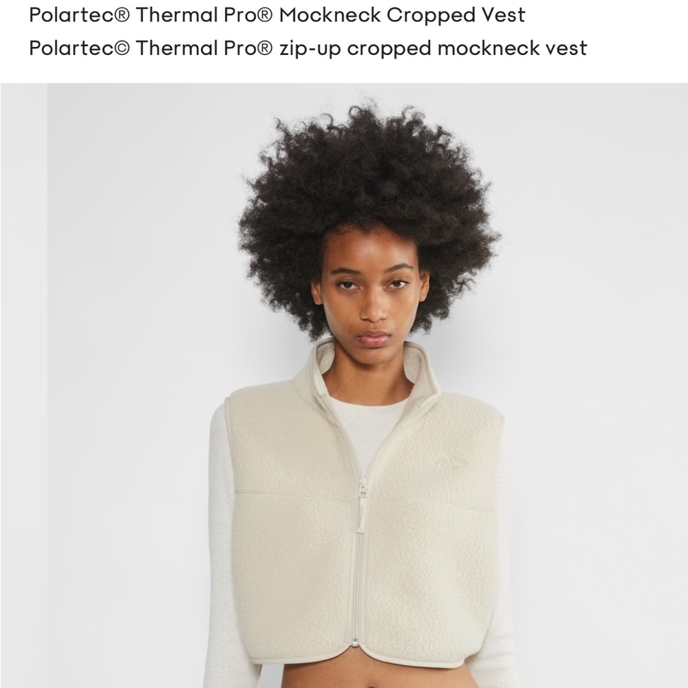 TNA Polartec Thermal Pro Mockneck Cropped Vest